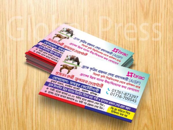 ভেটেরিনারি ডাক্তার ভিজিটিং কার্ড