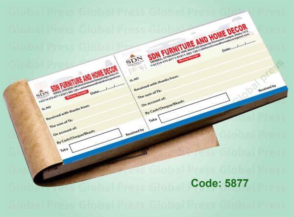 ফার্নিচার দোকানের মানি রিসিট ডিজাইন